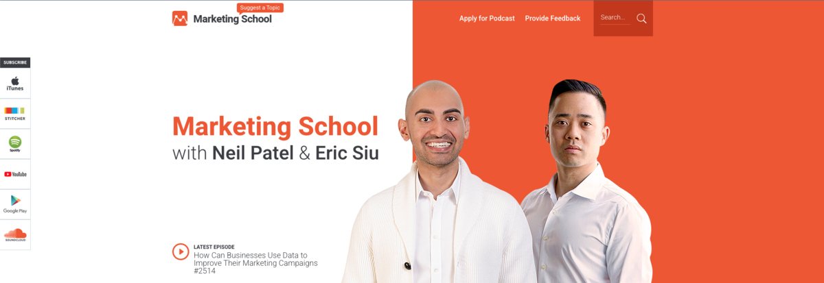marketing school with neil patel and eric sui