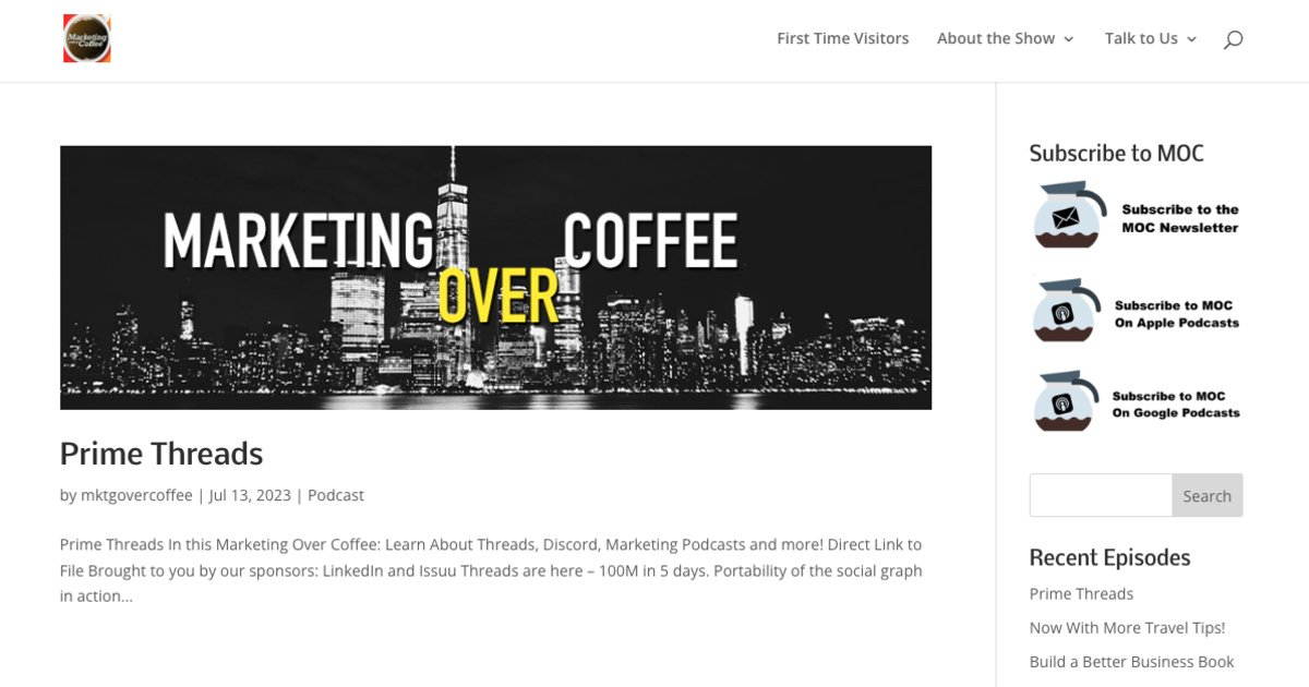 marketing over coffee podcast
