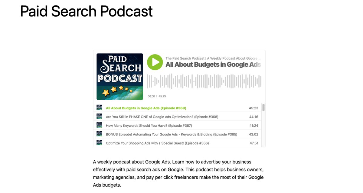 the paid search podcast
