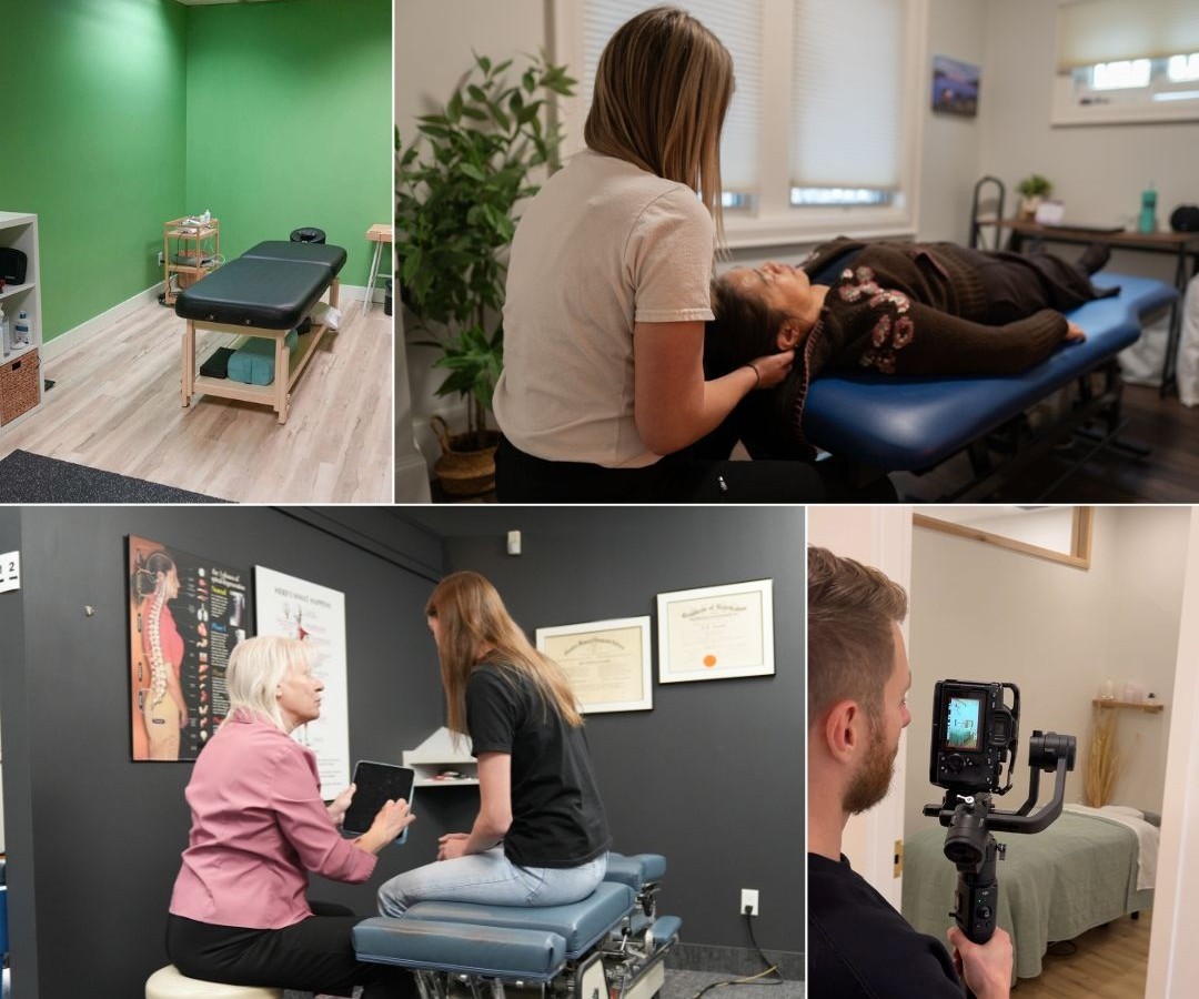 Clinic team filming short videos and photos in their treatment rooms to make social media content
